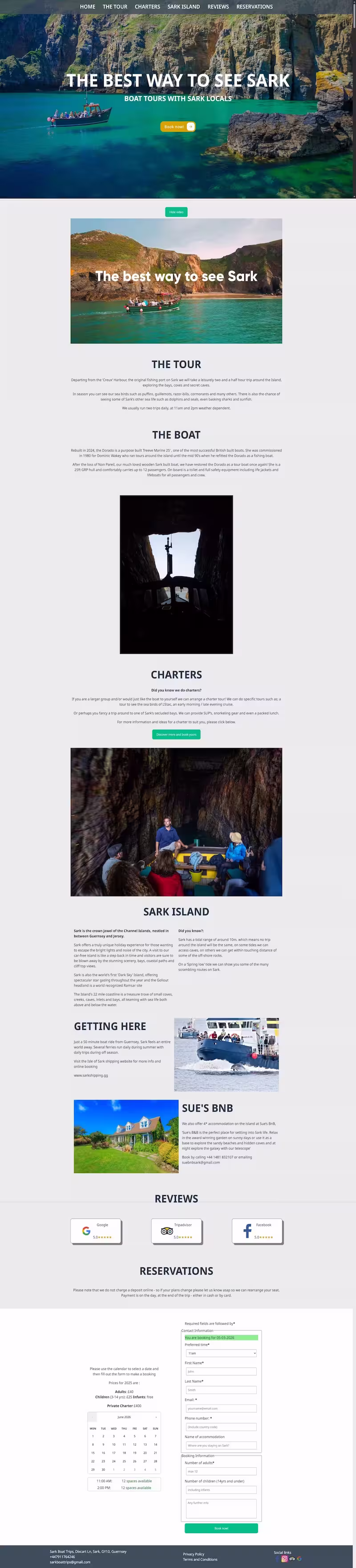 Sark Boat Trips Full Page